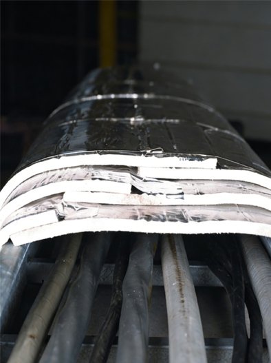 cable tray firestop wrapping-1